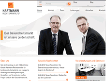 Tablet Screenshot of hartmann-rechtsanwaelte.de